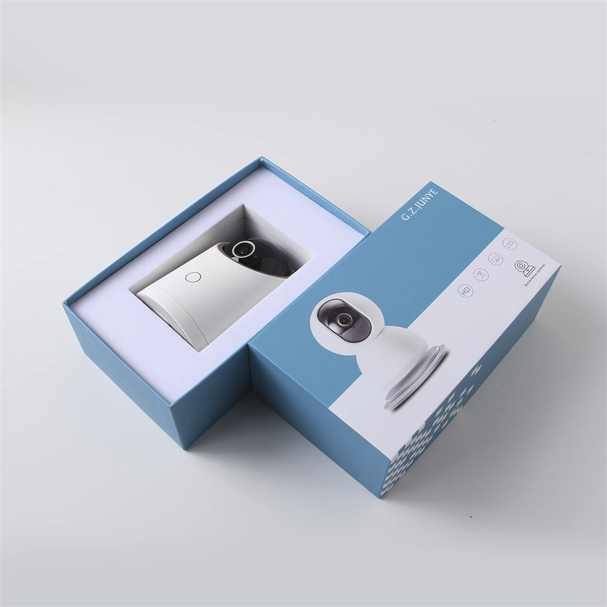 Sample ready quickly delivery printing card letters item 12cm x 20cm watch jewelry foldable top paper packaging surveillance box