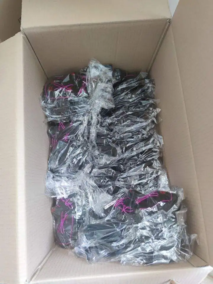 2023 Hot sale halloween mask led glowing mask black V word with blood horror facepiece