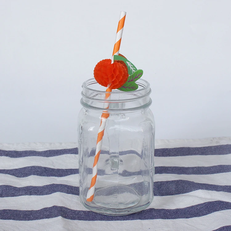 
Orange lemon paper straws garland fruit paper straws honeycomb honeycomb straws party decoration supplies 