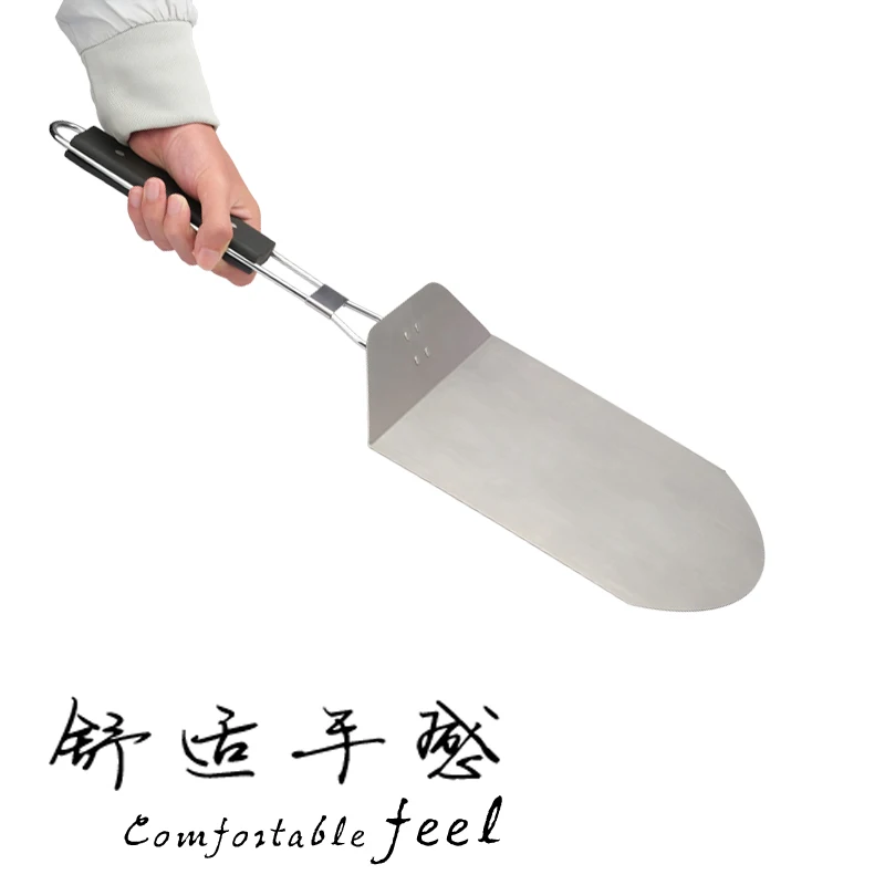 Amazon Hot Sell 10 Inch Stainless Steel Chef pizza spatula For Pizza Baking Tool With TPR Handle