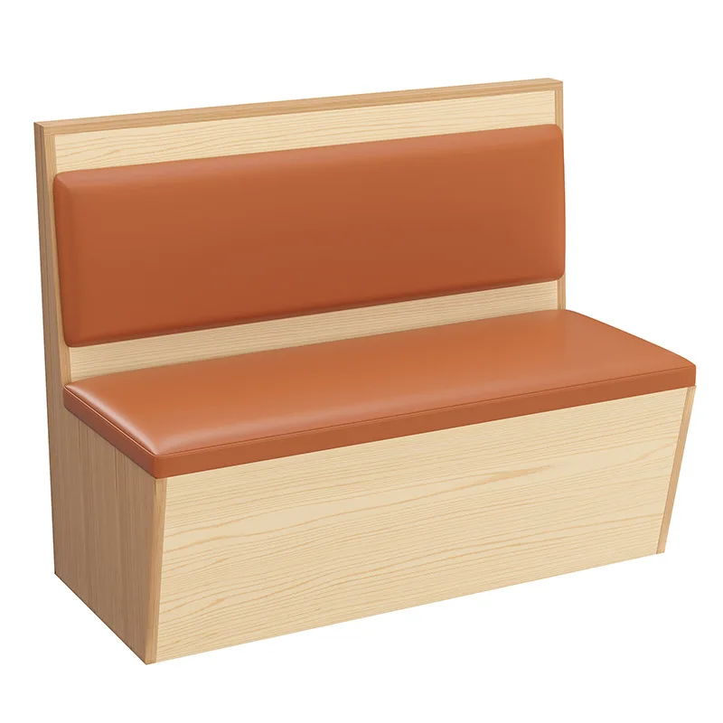 PurelyFeel Modern Restaurant Leather High Back Sofa Booth Seating Furniture Gold Tables and Chairs Coffee Shop Sofa