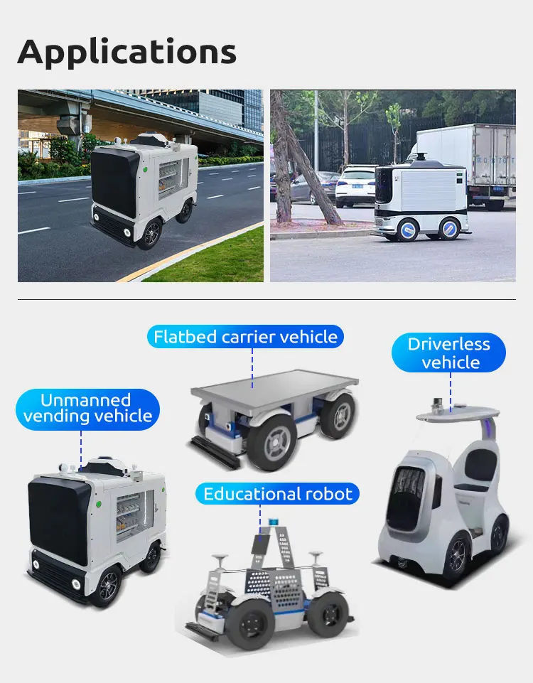 200kg payload Unmanned pathing warehouse delivery robot chassis RTK self-driving personal transportation robotic vehicle