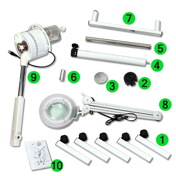 2022 Best selling 2 in 1 Face Steamer and 3X Magnifying Lamp Design for Beauty Use Facial Steamer with Magnifying Lamp