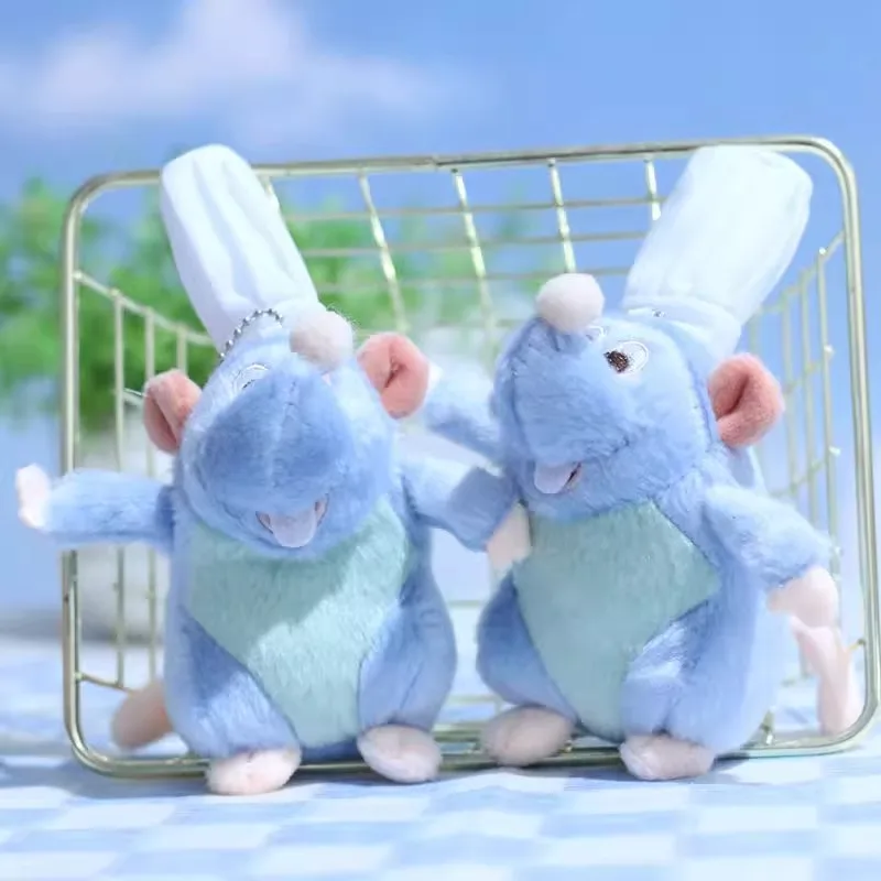 Japanese Cute Rat King Chef Cooking Doll Small Mouse Pendant Keychain Plush Toys for Girls and Bags