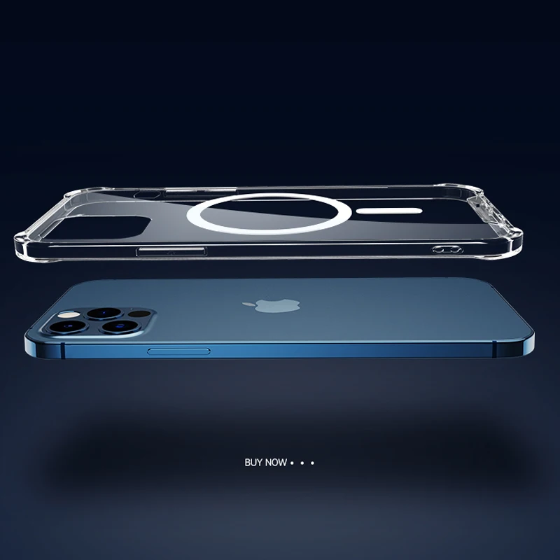 Для Iphone 12 Новинка беспроводное магнитное Беспроводное зарядное устройство Magsafing Qi 15 Вт ударопрочный Магнитный чехол для