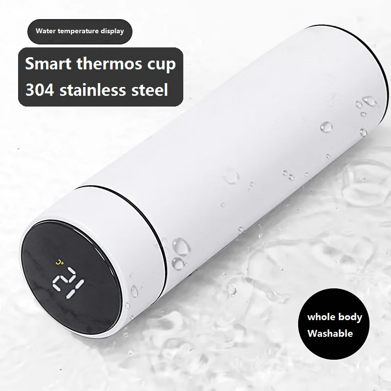 500ml Stainless Steel Led Digital Temperature Reminder Thermal Baby Drinking Milk Coffee Sport Smart Water Bottle