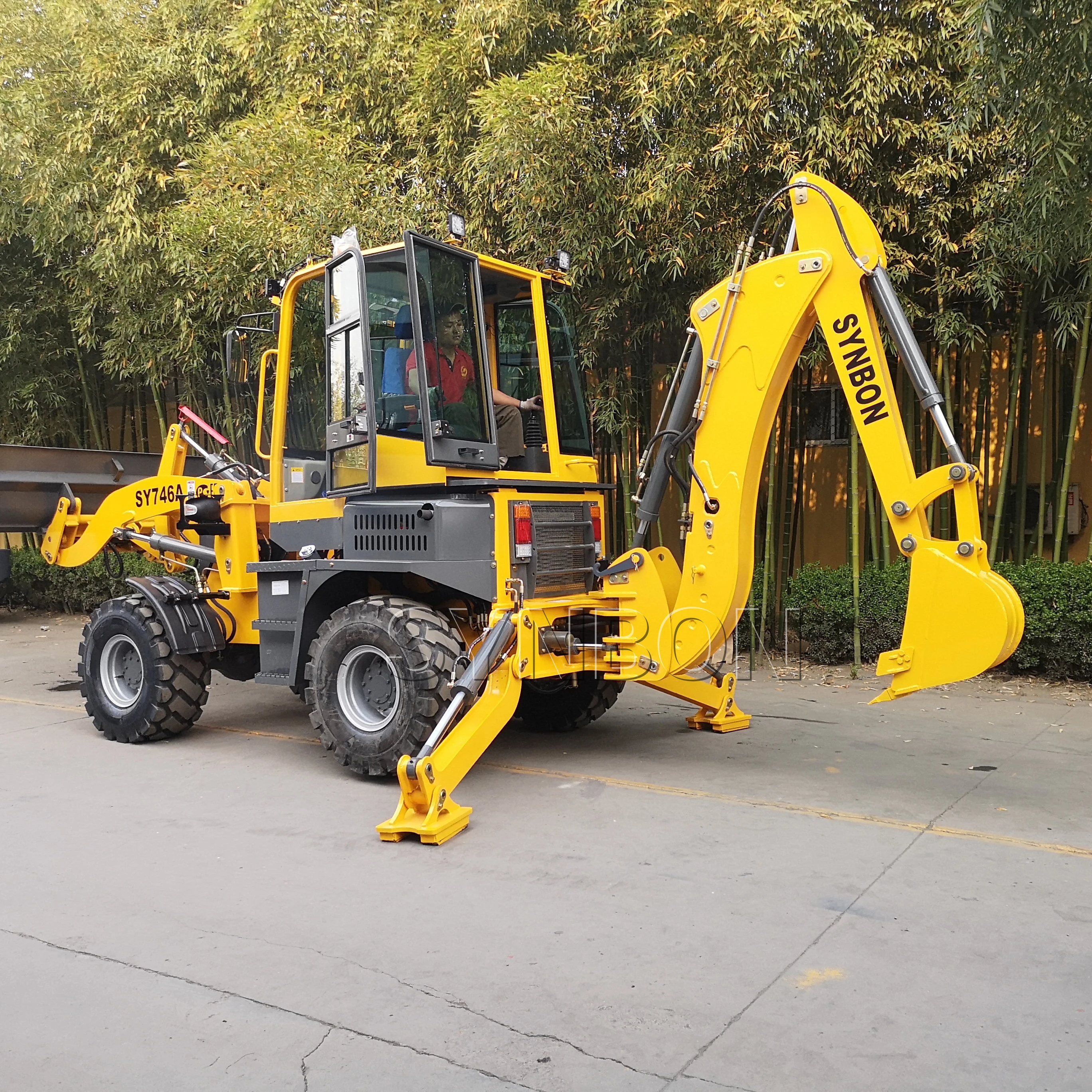 chinese made mini tractor backhoe loader small excavator backhoe