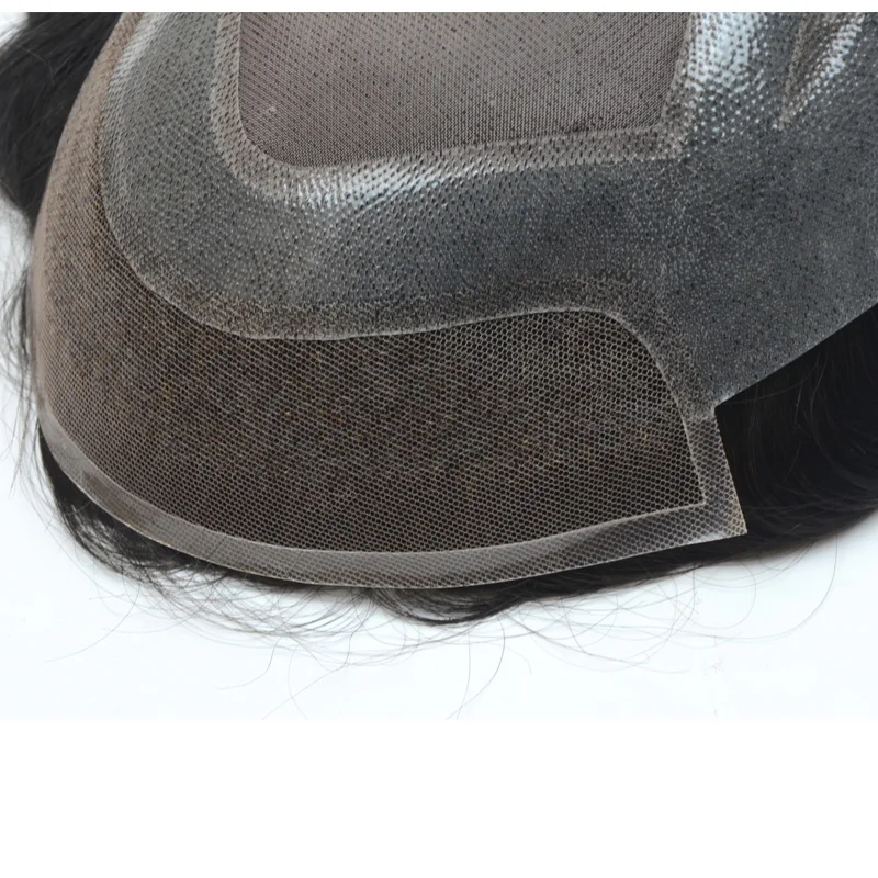 Mono top men toupee high quality human hairpiece