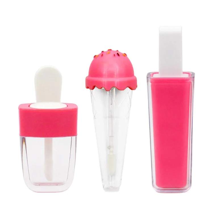 Прямая поставка от производителя низкая цена 10 мл пластиковый тюбик для блеска губ в форме мороженого палочки