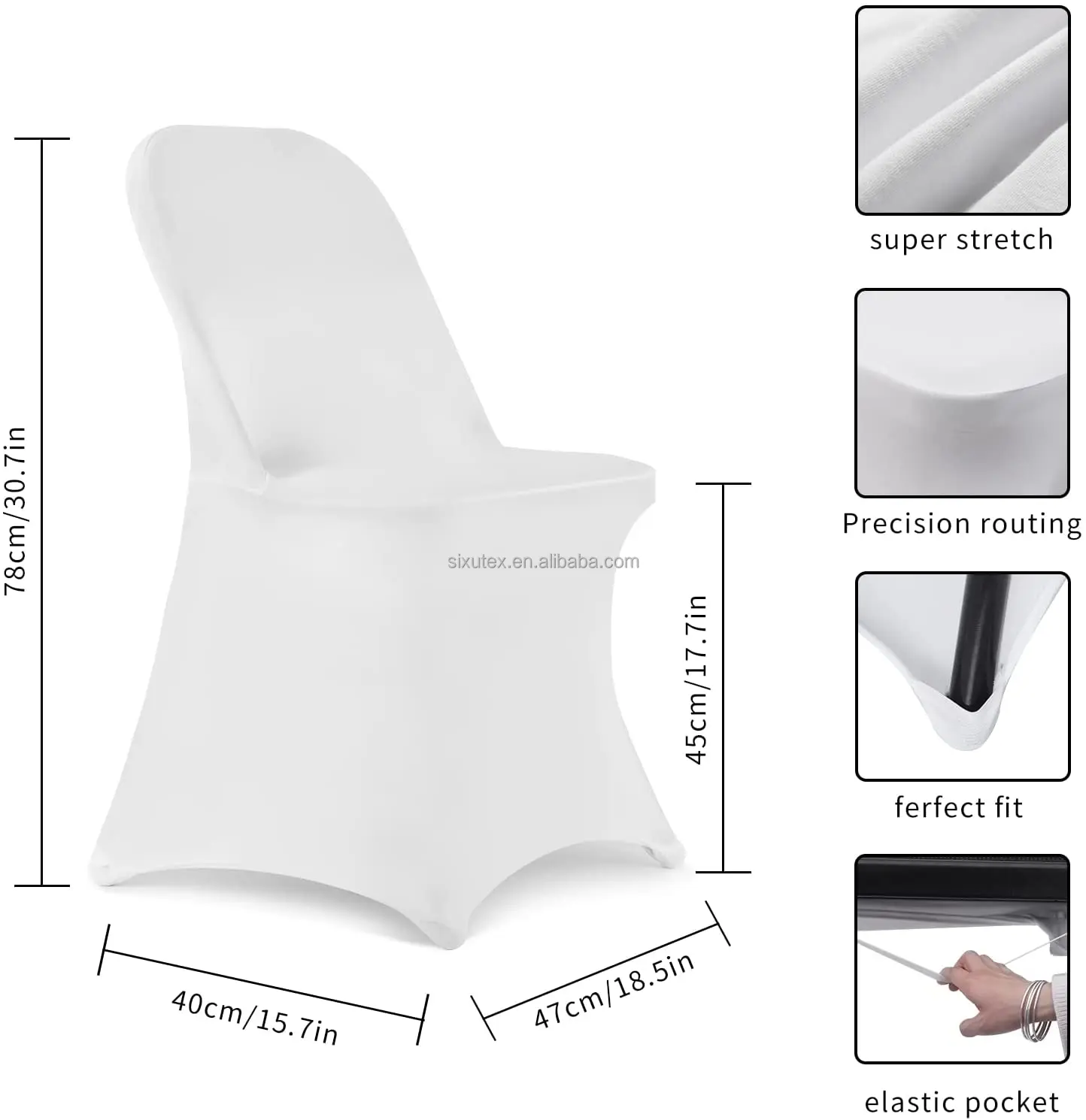 Premium Quality sandalye stretch capa da cadeira Spandex capa da cadeira housse de chaise de mariage