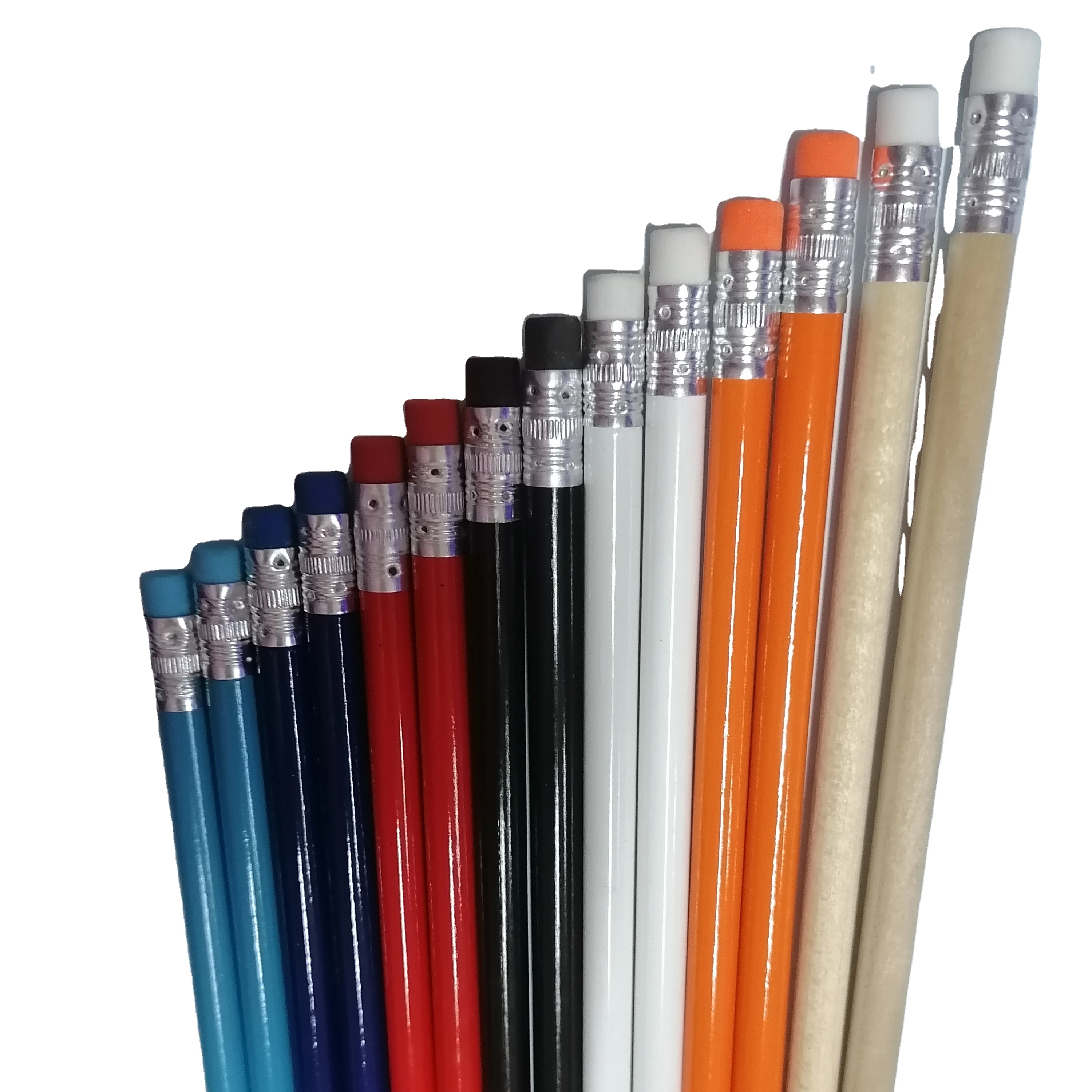 China 7 5 Inch HB  Hexagonal Standard Wooden Pencil Dipped End with Custom Logo Black GREEN RED Top