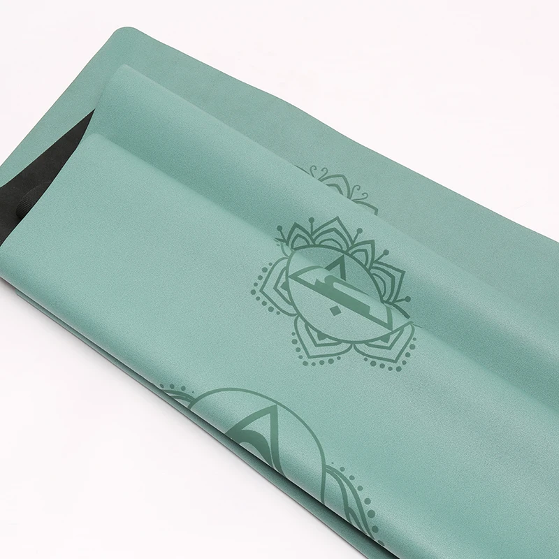 Recycled Customized Personalized PU Leather Yoga Mat Non Slip Exercise Mat Material Logo Embossed
