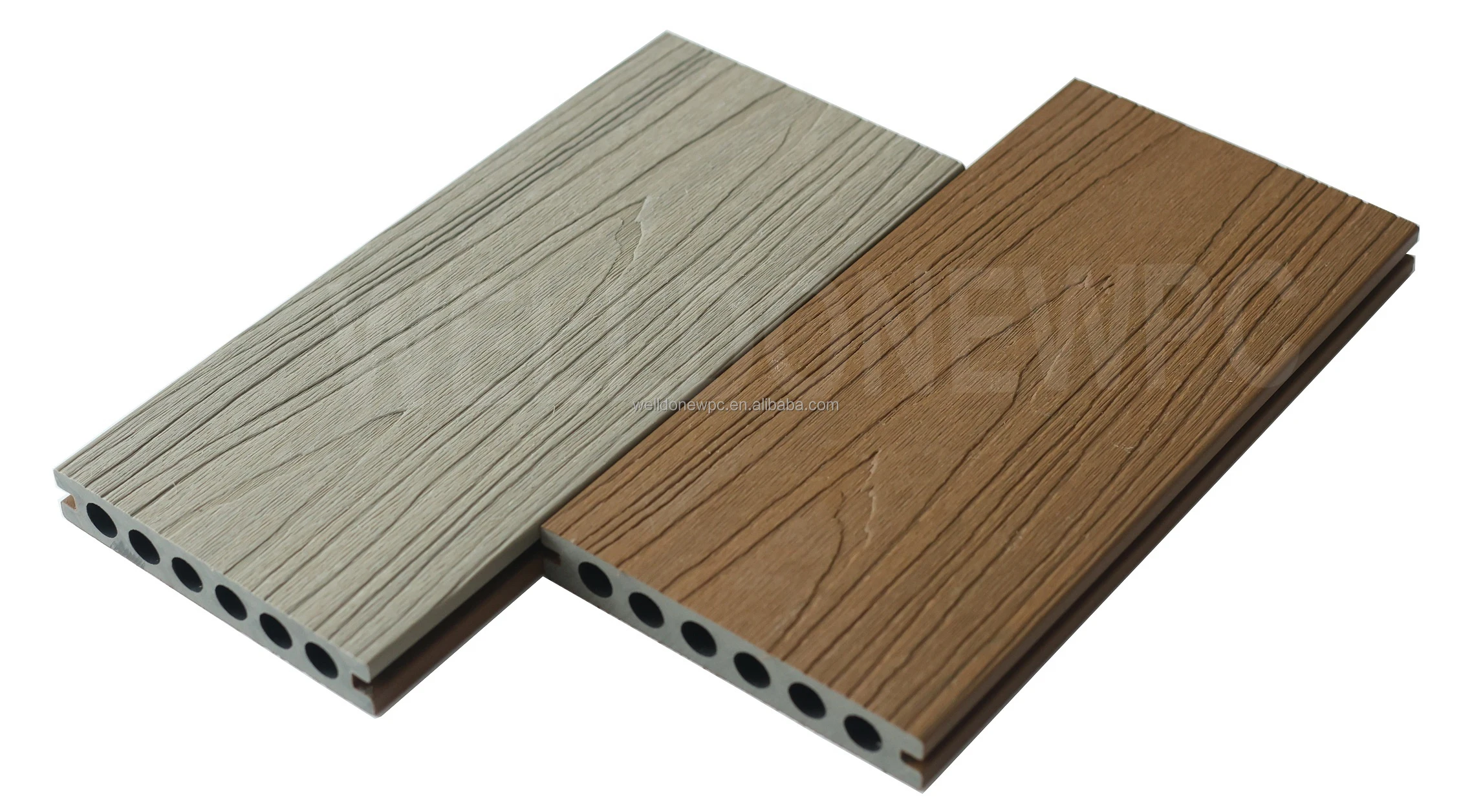 Anti-slip Wpc Floor For Swimming Poor Weather Resistant Wpc Decking For Outdoor Landscape anti Uv Floor For Wall Cladding Exterior Decor Board   