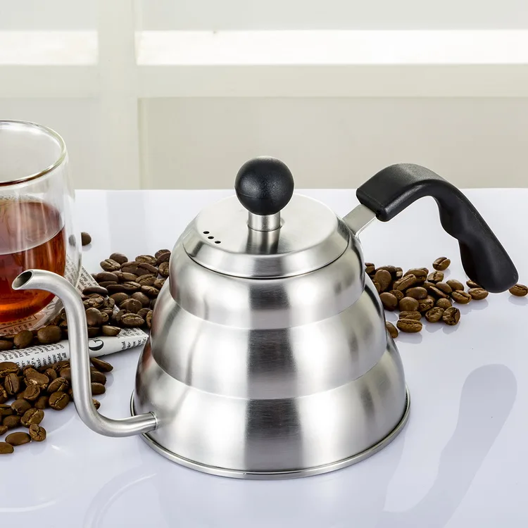 1.0L Stainless Steel Pour Over Coffee Drip Kettle Gooseneck Tea Pot
