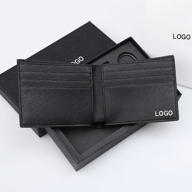 Gents Purse Unique Products Promotional Leather Men Gift Set Key Chain Holder Wallet Organizer