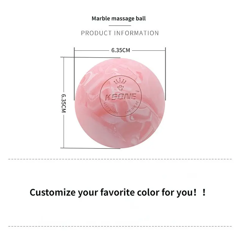 Marbling Natural Rubber Bouncy Balls Massage Ball Custom logo Yoga Fitness Lacrosse Ball