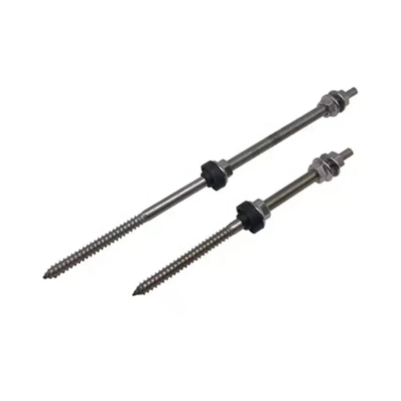 Solar Mounting Hanger Bolt M10 Stainless Steel 304 Double End Screw Hook Bolt for Solar Mounting System on Tin and Wooden Roof
