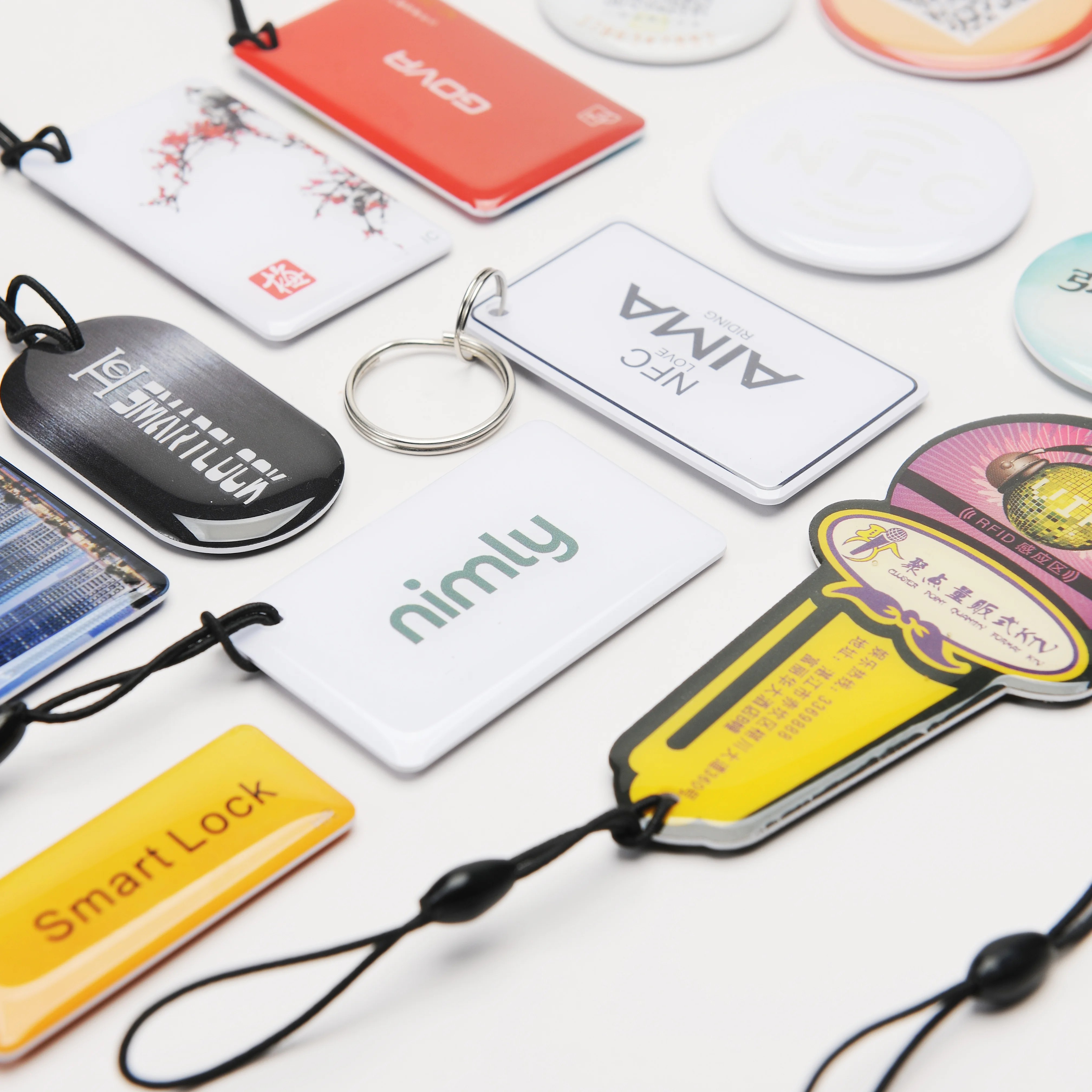 YTS  2022 New Personalised Custom RFID rewritable 125khz proximity smart card Epoxy Key Tags Nfc Smart Proximity Chip Card