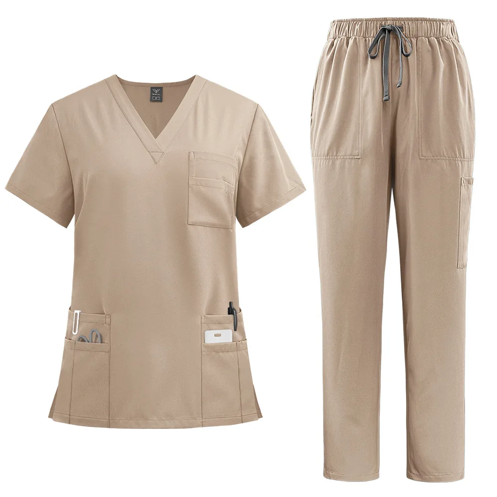 New Fashionable Scrub Designs Women Scrub Set Clinic Spa Doctor Hospital Nurse Uniforms Medical Nursing Scrubs Uniforms Sets