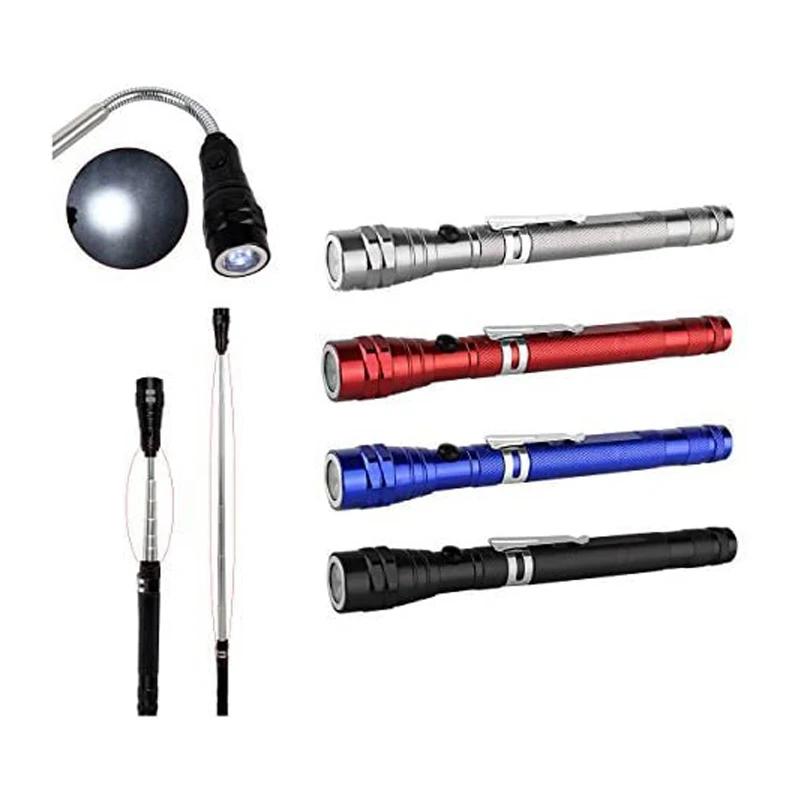 Mini 3 LED Telescopic Flexible Expandable Magnetic Pick Up Tool Lamp Light Led Tactical Flashlights