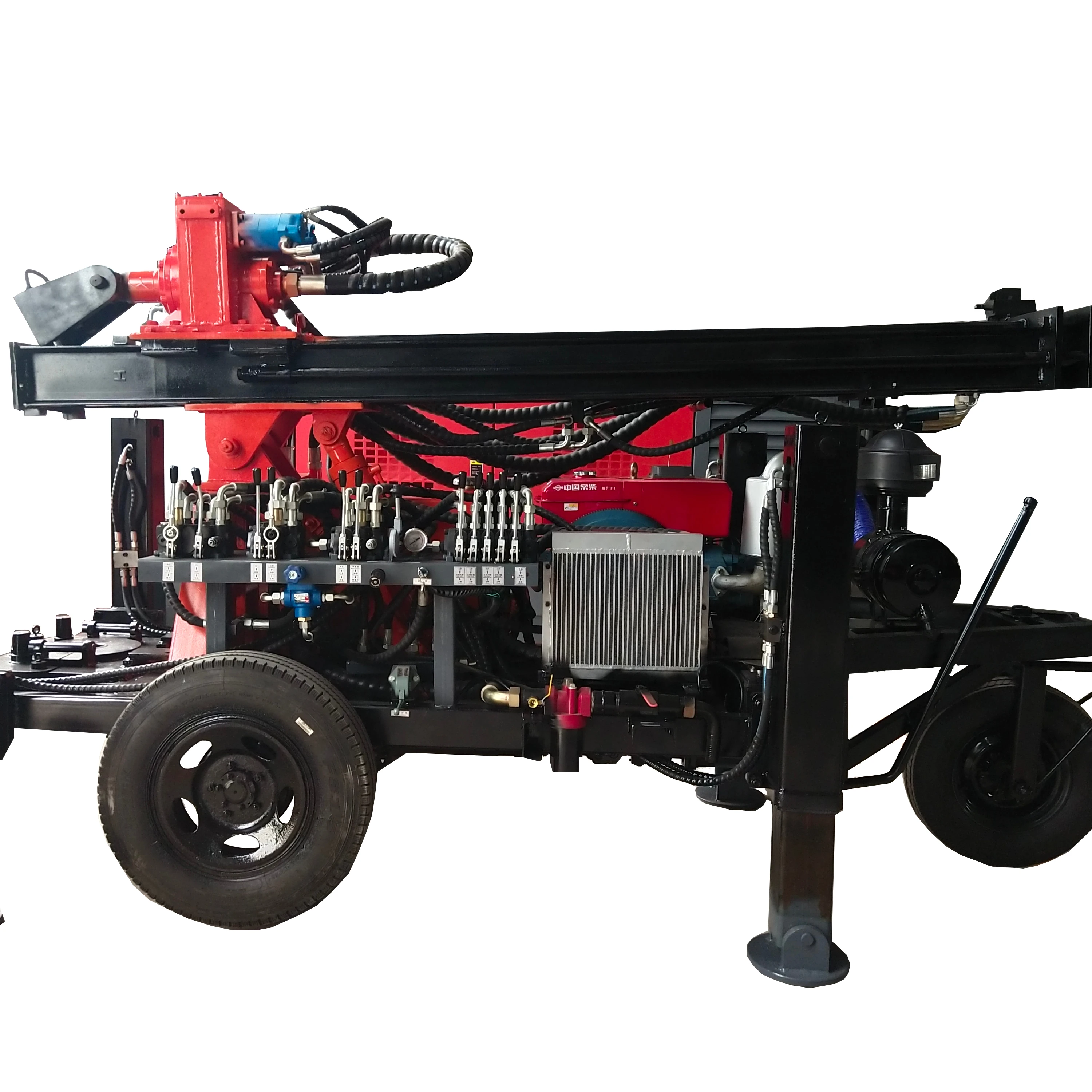 China Factory portable 130m small Well Borehole Drilling Machine Diesel Water Well Drilling Rig bottom price