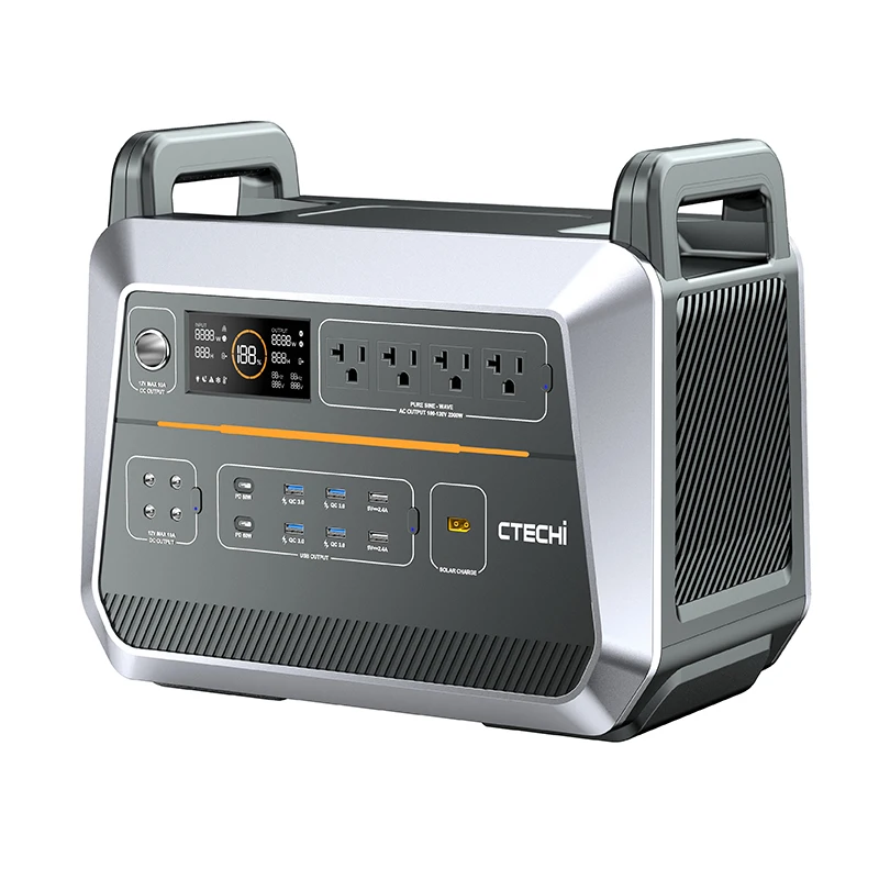 EU Stock CTECHi 220V Solar Generator Lithium LiFePO4 Battery 1000w 3000W 5000w Portable Solar Power Bank Charger Station 2000w