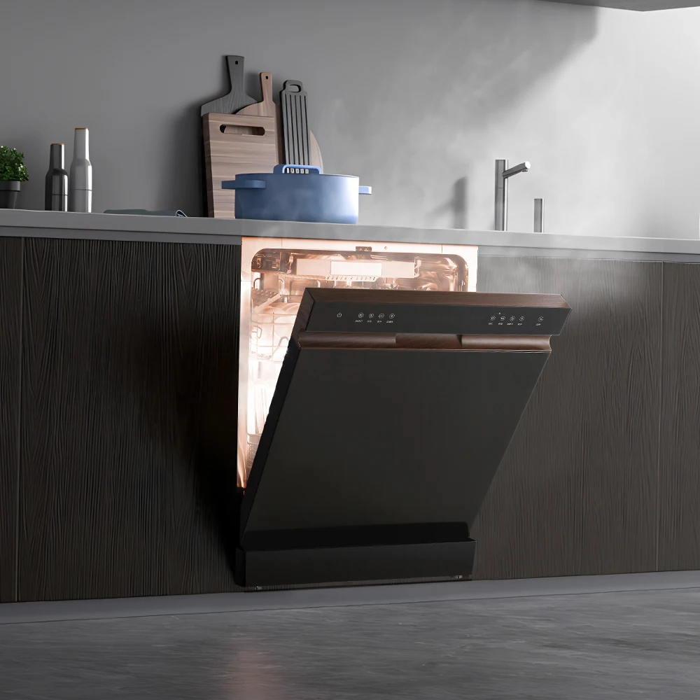 220V Fully Automatic 6 Programs Multi Functional Built in Electric Convenient Kitchen Dishwasher 17 Sets