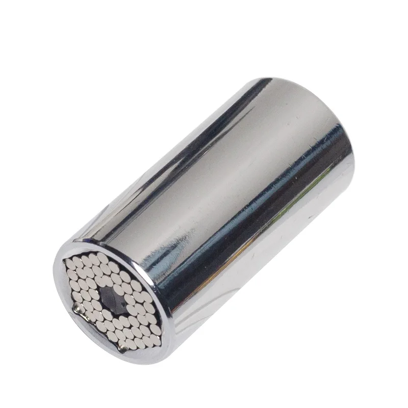 Yunbei metric 7mm-19mm Practical Universal Socket Grip Adapter socket 3/8 inch hex shank receiver silver ratchet sockets