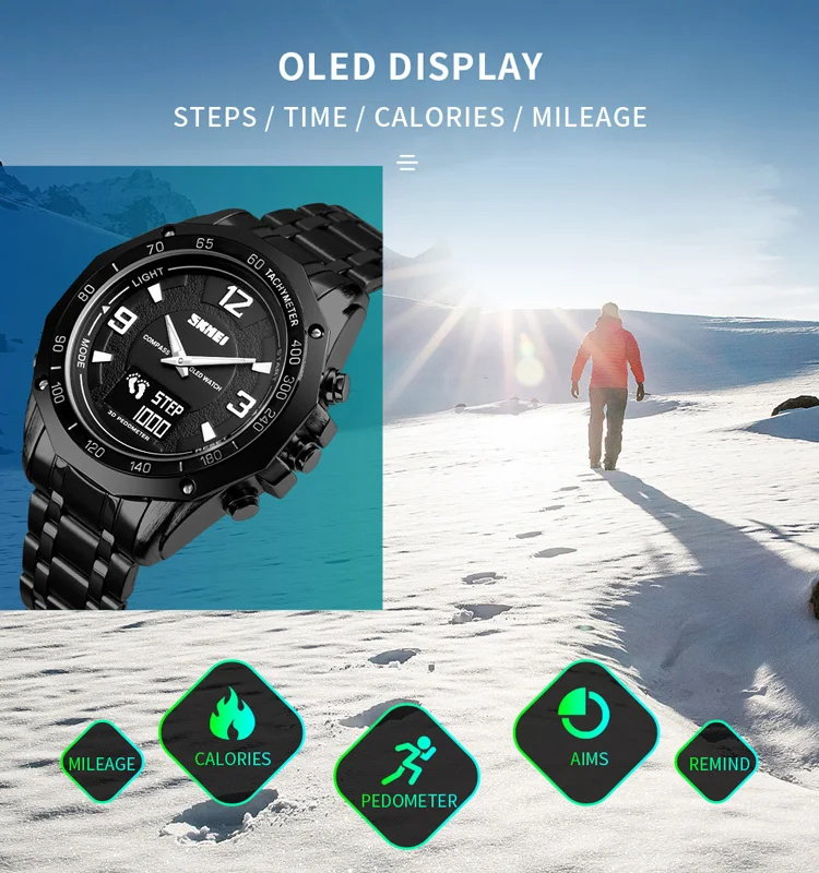 Manufacturers body temperature fitness watch waterproof compass sport wristwatches custom thermometer watch