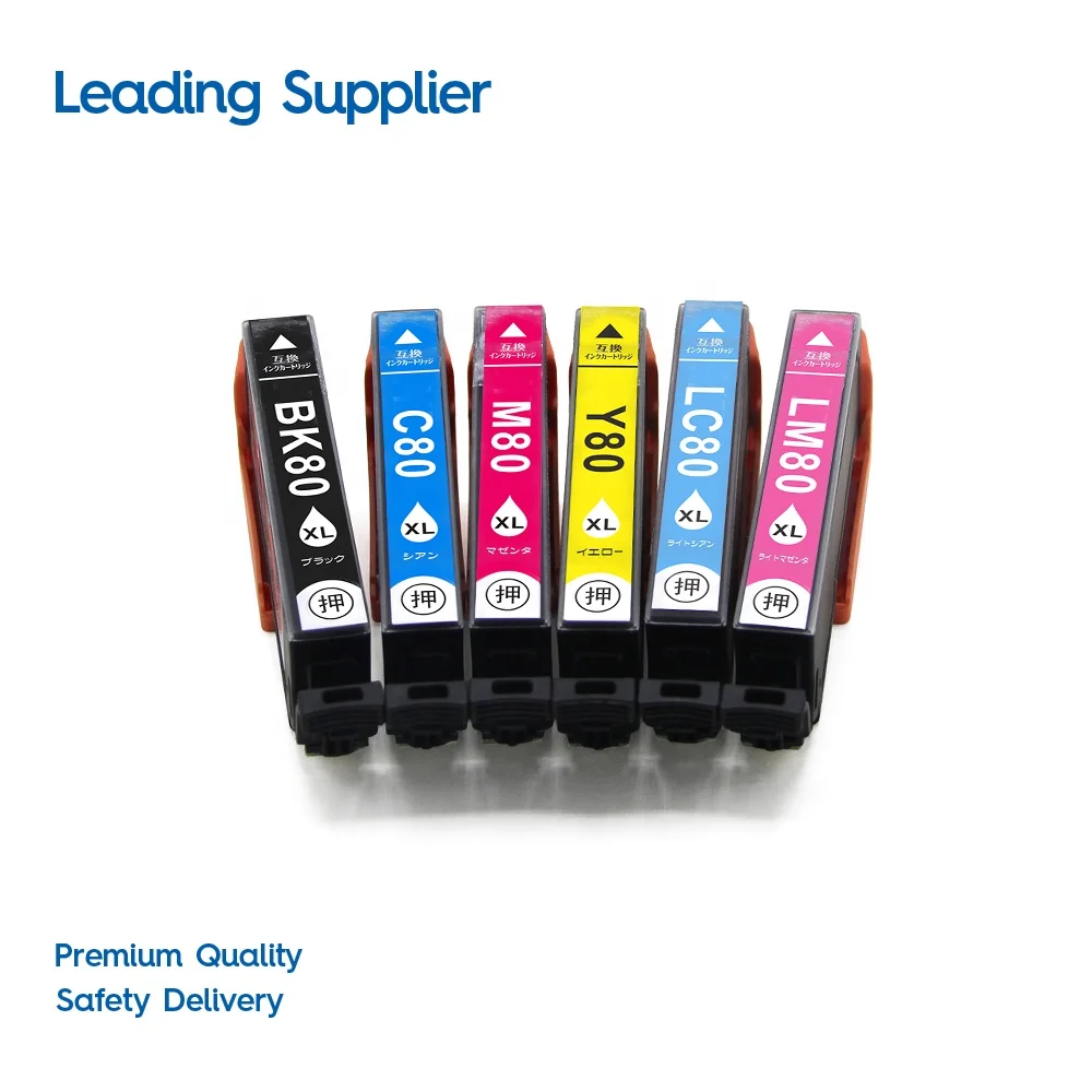 INK-TANK ICBK80 ICBK80L ICC80L ICM80L ICY80L ICLC80L ICLM80L Премиум Цвет Совместимый струйный картридж с чернилами для принтера Epson EP-707A