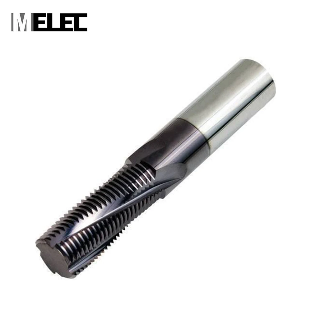 MELEC Tungsten стальной карбидовый покрытием или из нержавеющей стали без покрытия Индивидуальный размер M4 * 0,7 * Z3-M20 * 2,5 * Z4 нитеобрезатель мельницы