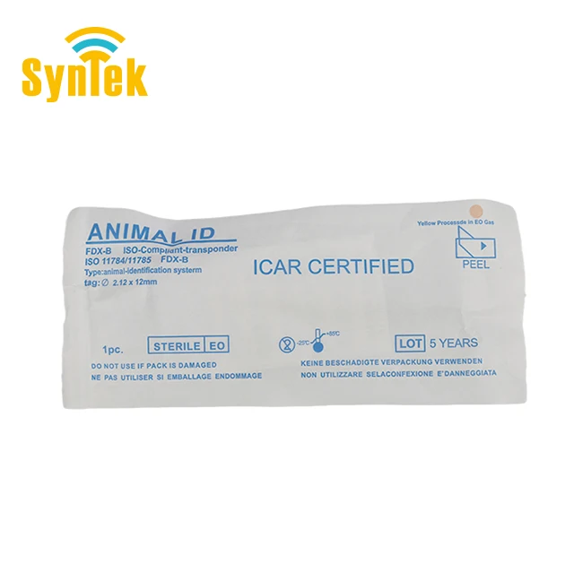Animal Management RFID PVC Syringes 134.2khz microchip RFID Glass Tube Tag