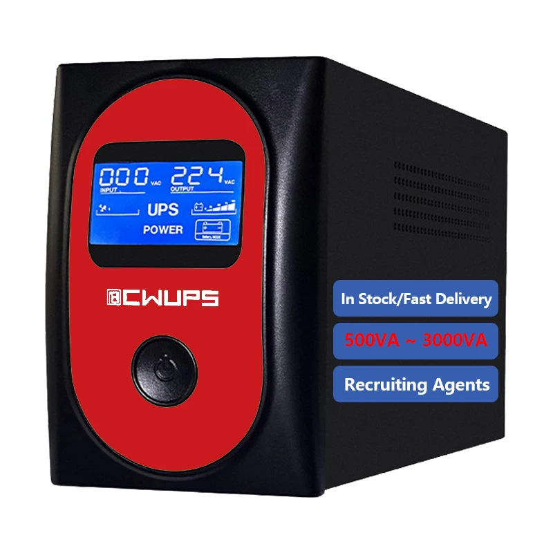 Chengwen High Quality Good Price 1kva 1.5kva 3kva 2kw 600w 1000w 1200watt Home Age AC Offline UPS Battery Cabinet