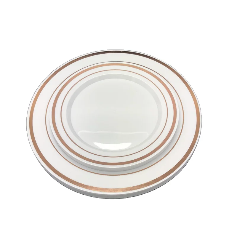 9 inch Food Plate Plastic Dinner Plate Reusable Dessert Plate for Party