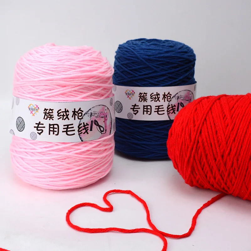 Milk Cotton 400g Wool Acrylic 8-Layer Conical Tufting Gun Carpet 1kg Bulk Crochet Yarn 100g DIY Tufting Carpet 8 Layers Dyed