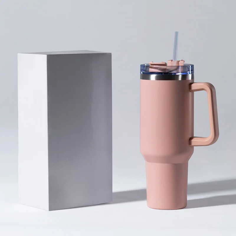 Hot Selling 40OZ  Version Tumbler With Handle Water Bottle Insulated Thermos Mug  Hot Sale Big Capacity Portable Outdoor Mugs