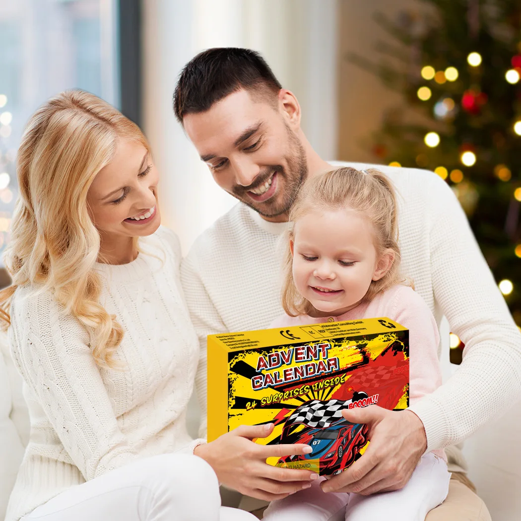 24 Days Christmas Countdown Calendar Cars Advent Calendar Race Car Stocking Stuffer Toys For Kids Gifts Blind Box