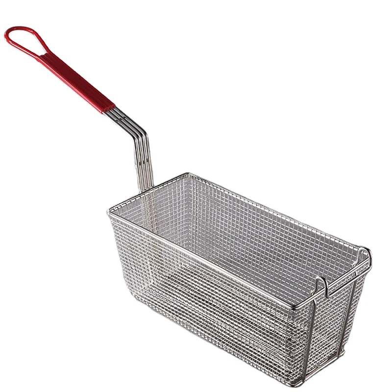 2024 NEW SHOUTONG Deep Filter Net Fries Serving Food Colander Strainers Durable French Fries Serving Frying Basket With Handle