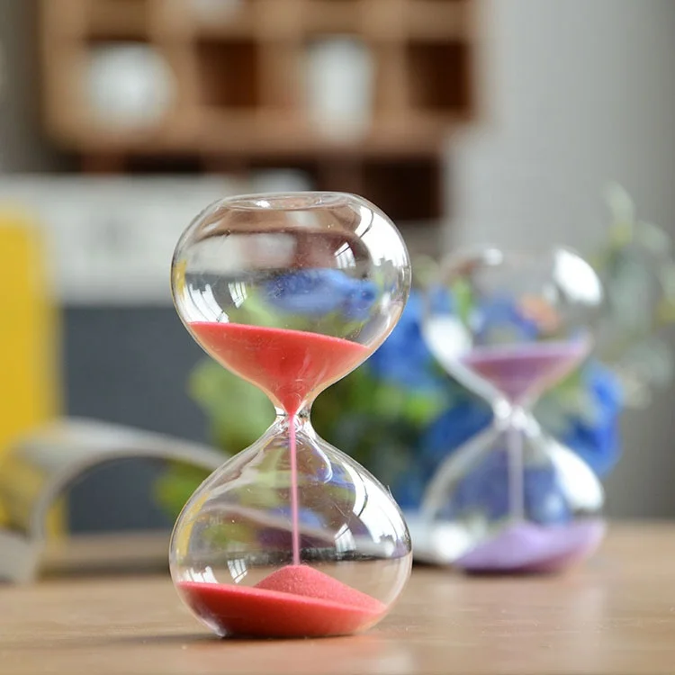 QIAOQI Hot Sale  3min 15min 30 min Custom LOGO Classic Sand Hourglass Sand Timer Colorful Hourglass