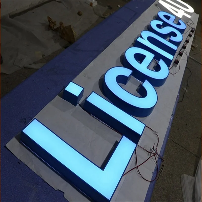 Super quality waterproof large building sign high brightness large word store front advertising 3D led frontlit letter sign