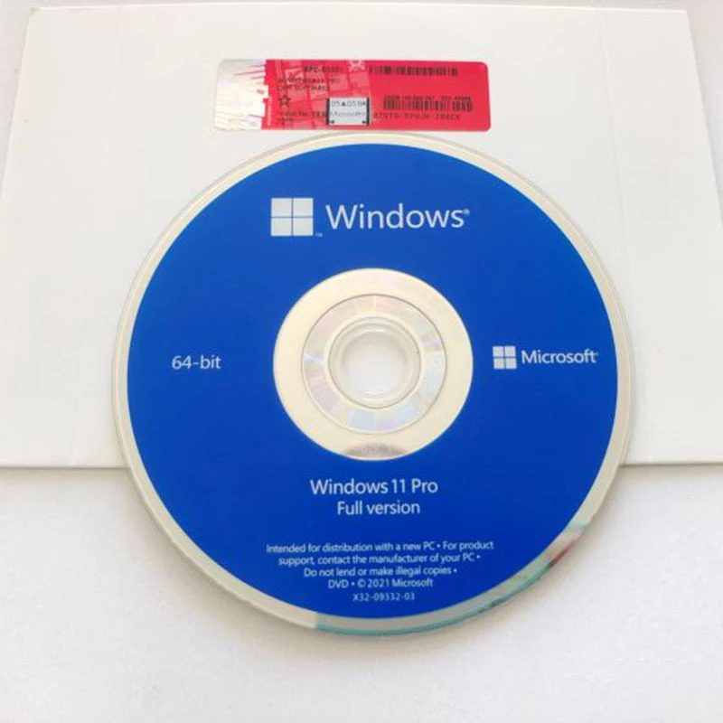 Оригинальный Полный пакет Windows 11 Pro OEM DVD ключ