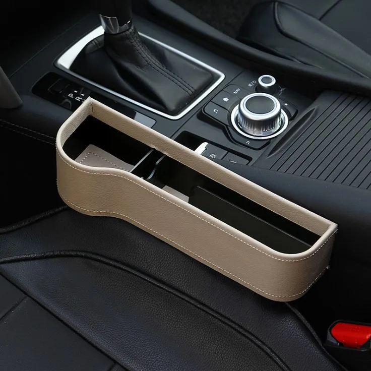 Car Seat Organizer Between Seats Leather Garbage Sundries Storage