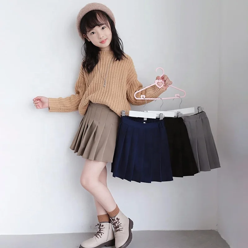 School Girls Skirts Japanese Kids Uniforms Student Pleated Skort Tartan Skater Outfits Cheerleading Clothes Plaid Mini Skirt