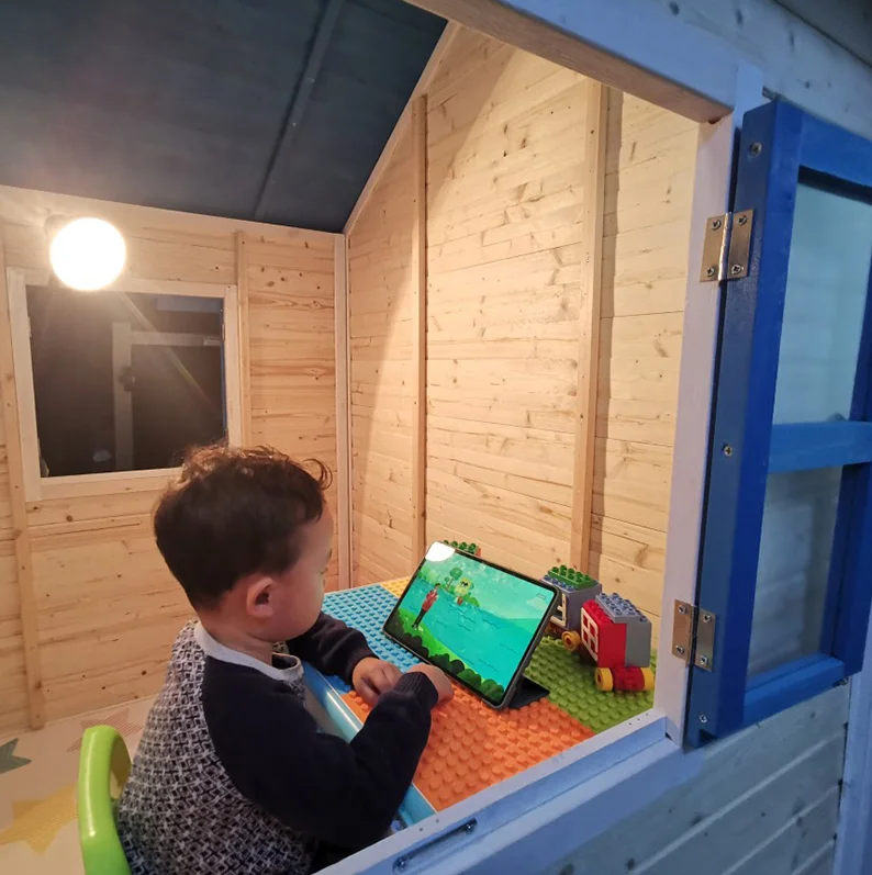 Baby wooden house outdoor tent puzzle playground game house kindergarten slide children outdoor large tree house