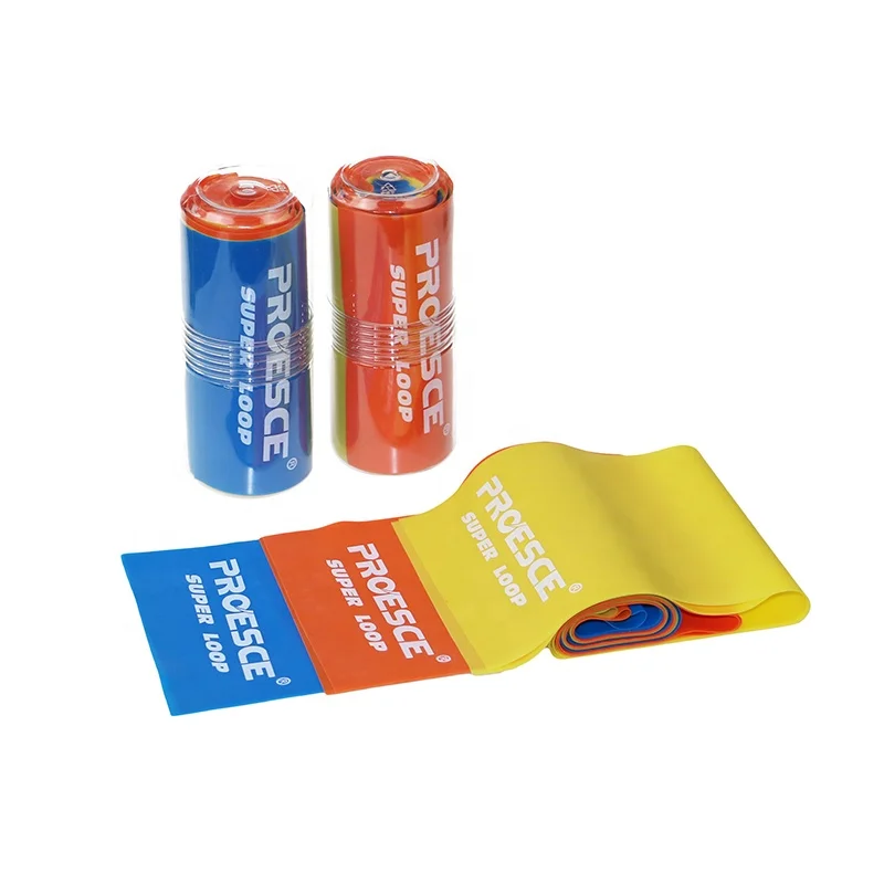 OEM Custom logo Fitness Exercise Tpe Resistance Bands Rubber Latex Workout Strength Elastic Yoga Bands