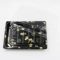2022 Wholesale Plastic Disposable Take Away Printing Sushi Food Packaging Container Boxes Tray With Clear Lid