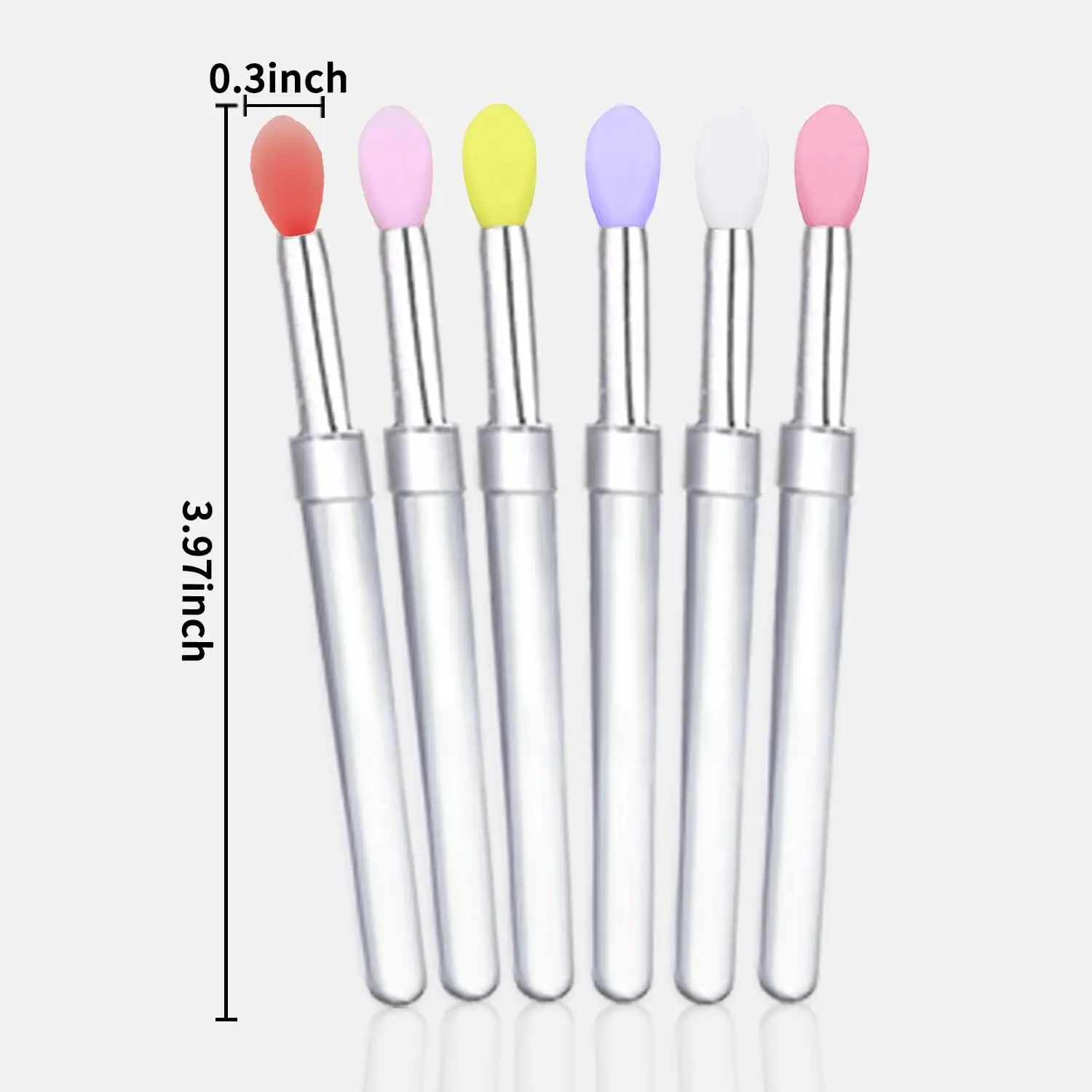 Portable Silicone Lip Brush With Cover Soft Lip Balm Applicator Lipstick Lip gloss Makeup Brushes
