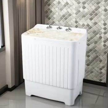 Semi-Automatic Twin-Tub Electric Washing Machine Top-Loading Plastic Housing for Household and Outdoor Use New Condition