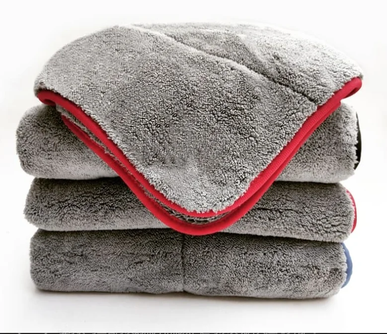 
High quality microfiber car plush wash towel 1000gsm 