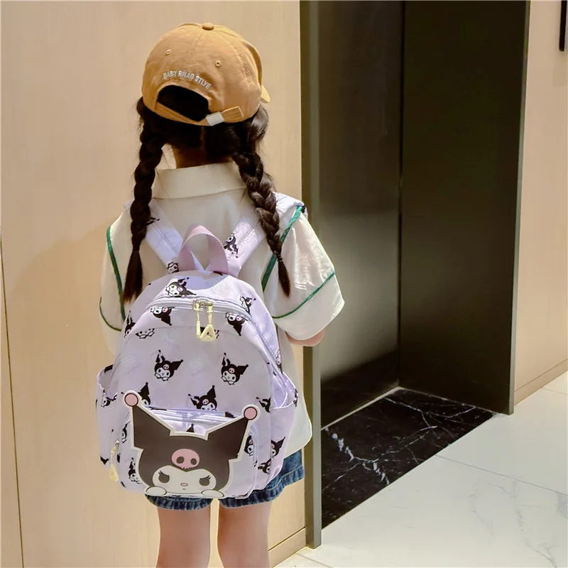 Cartoon My Melodyed Cute Kid Backpack Anime Kawaii Cartoon Leather Kids Girls Sanrioed School Bag for Holiday Gift